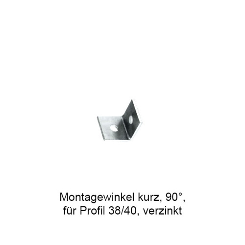 Montagewinkel kurz, 90
