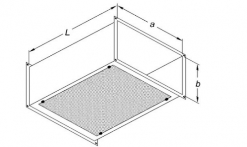 Zu-/Rckluft Filterdecke<br>mit Filtermatte