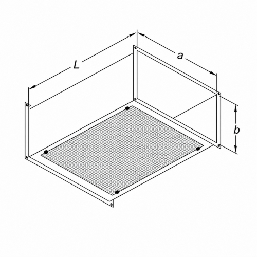 Zu-/Rückluft Filterdecke mit Filtermatte