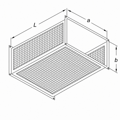 Zu-/Rückluft Filterdecke<br>mit Gitter und Filtermatte