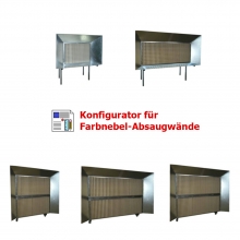 Farbnebelspritzwand Konfigurator - Anfrage