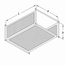 Zu-/Rückluft Filterdecke<br>mit Gitter ohne Filtermatte